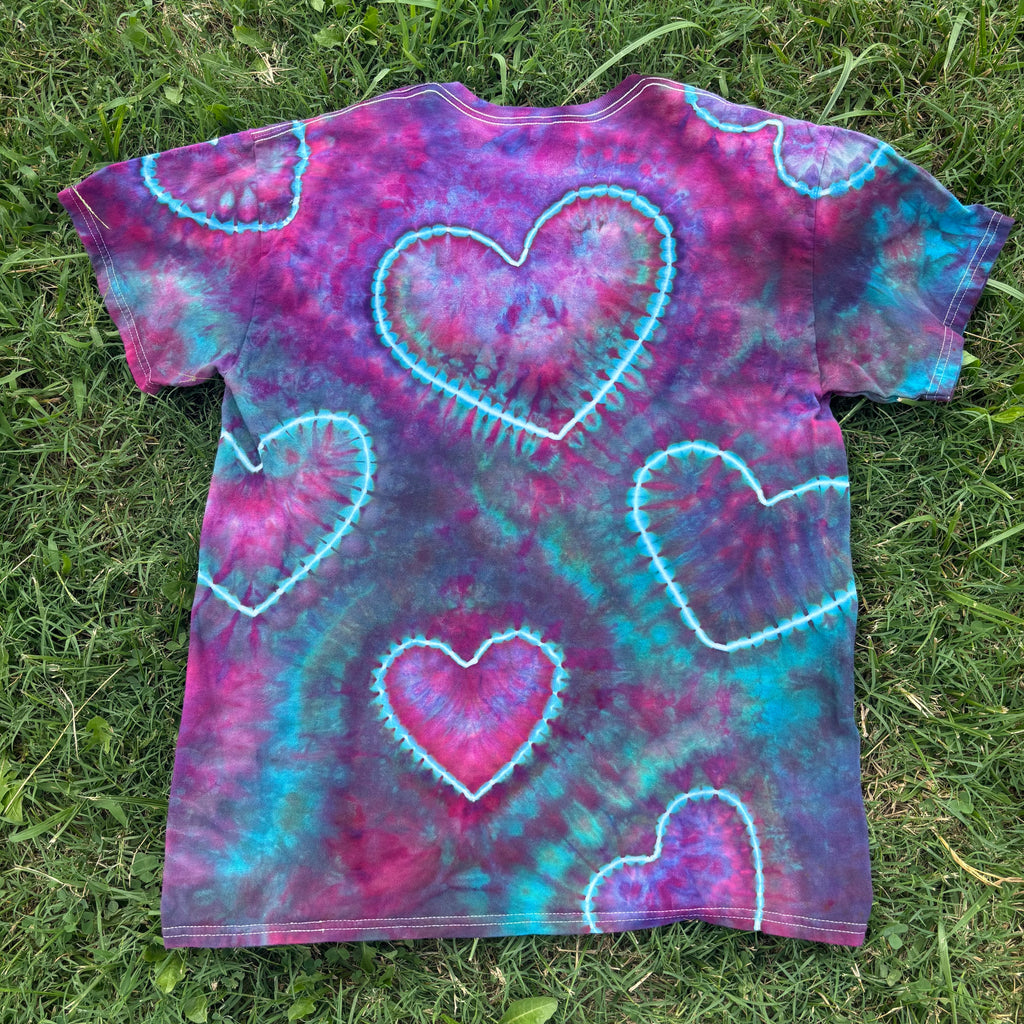 Multi-Heart Tee (Pink/Teal)