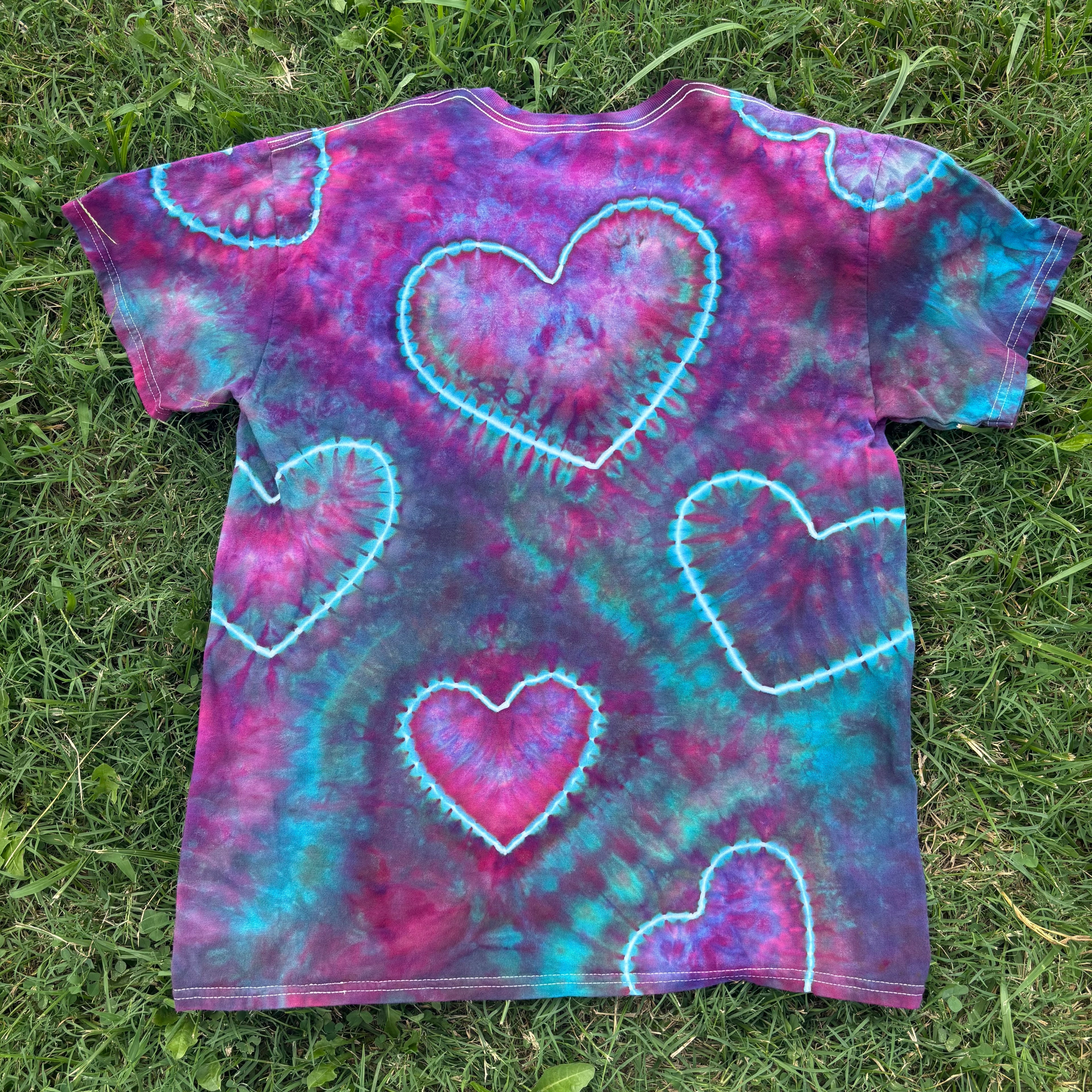 Multi-Heart Tee (Pink/Teal)