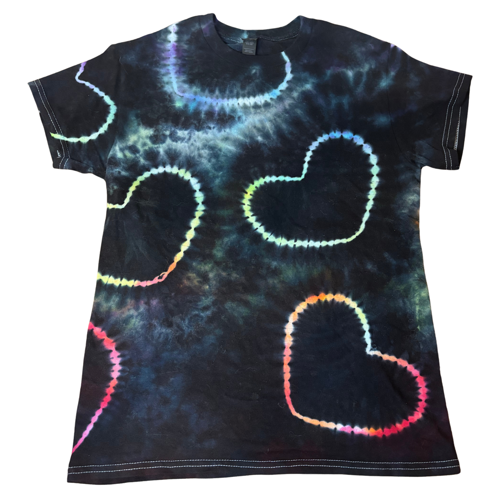 Black Rainbow Heart Tee