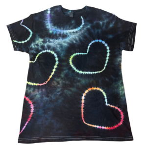 Rainbow Hearts in the Dark Tee